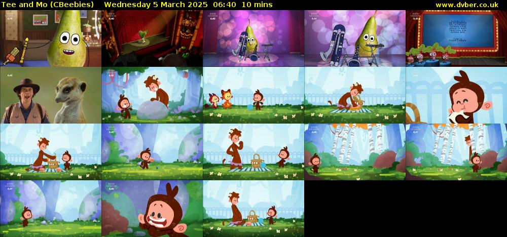 Tee and Mo (CBeebies) Wednesday 5 March 2025 06:40 - 06:50