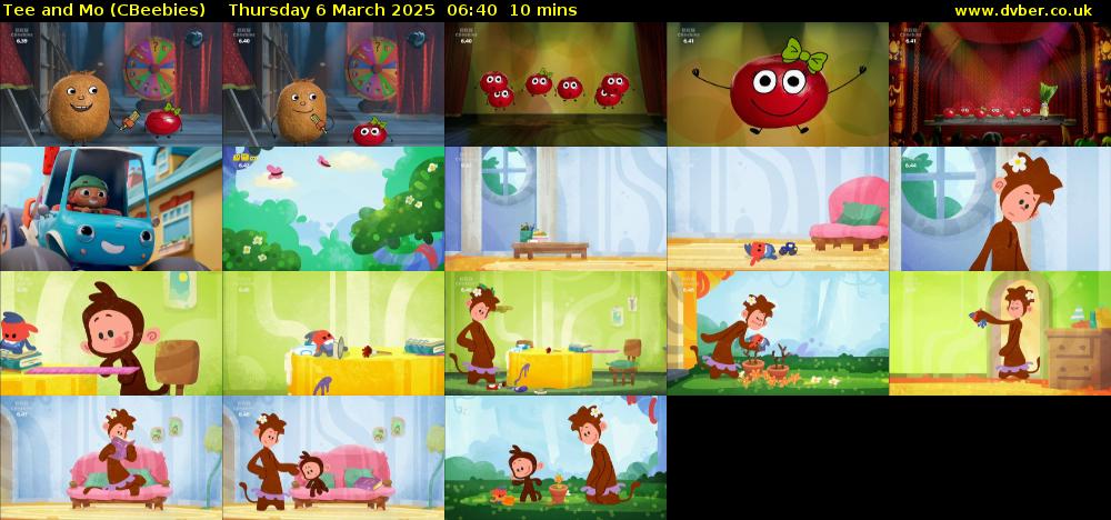 Tee and Mo (CBeebies) Thursday 6 March 2025 06:40 - 06:50