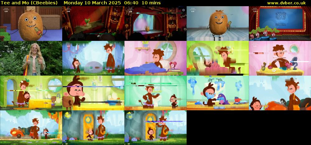 Tee and Mo (CBeebies) Monday 10 March 2025 06:40 - 06:50