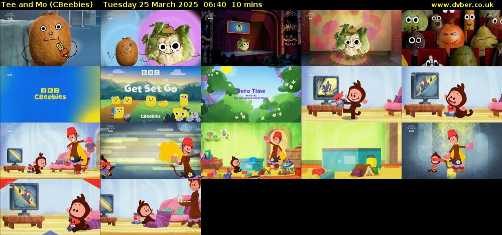 Tee and Mo (CBeebies) Tuesday 25 March 2025 06:40 - 06:50