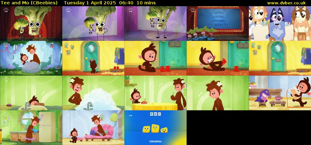 Tee and Mo (CBeebies) Tuesday 1 April 2025 06:40 - 06:50