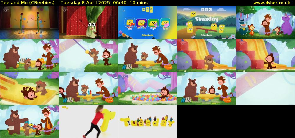 Tee and Mo (CBeebies) Tuesday 8 April 2025 06:40 - 06:50