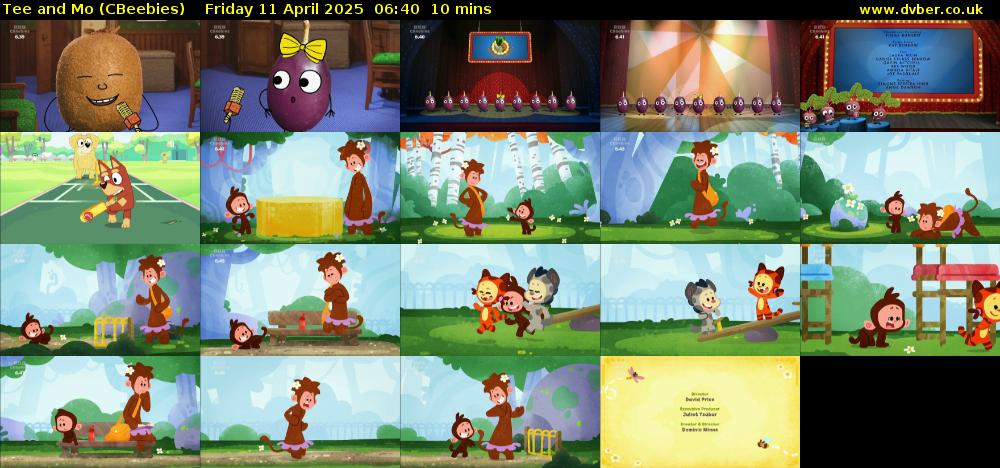 Tee and Mo (CBeebies) Friday 11 April 2025 06:40 - 06:50