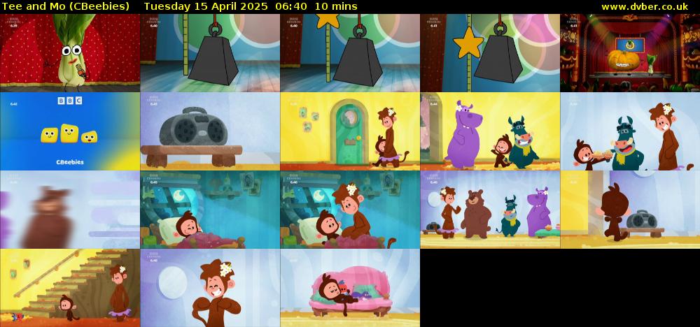 Tee and Mo (CBeebies) Tuesday 15 April 2025 06:40 - 06:50