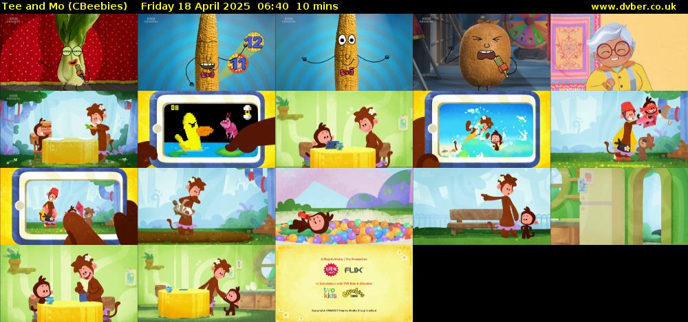 Tee and Mo (CBeebies) Friday 18 April 2025 06:40 - 06:50