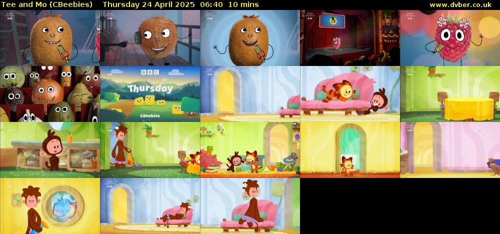 Tee and Mo (CBeebies) Thursday 24 April 2025 06:40 - 06:50