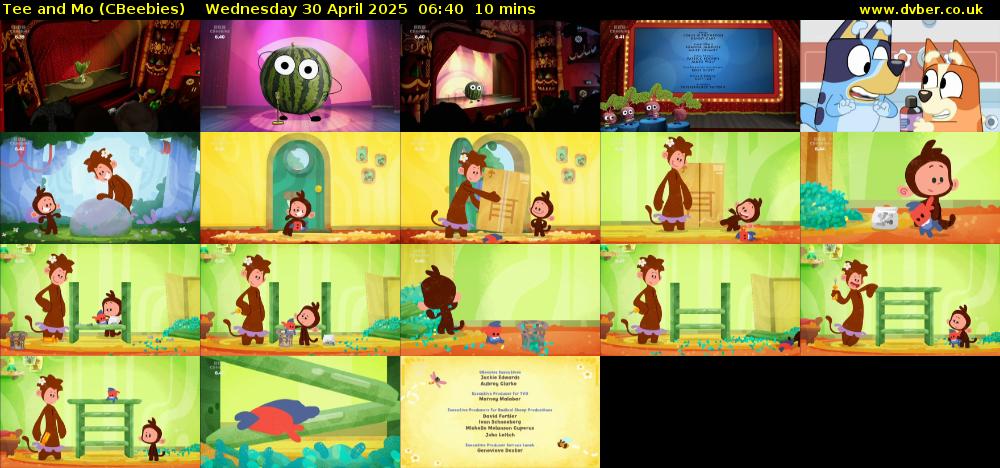 Tee and Mo (CBeebies) Wednesday 30 April 2025 06:40 - 06:50