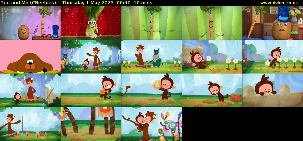 Tee and Mo (CBeebies) Thursday 1 May 2025 06:40 - 06:50