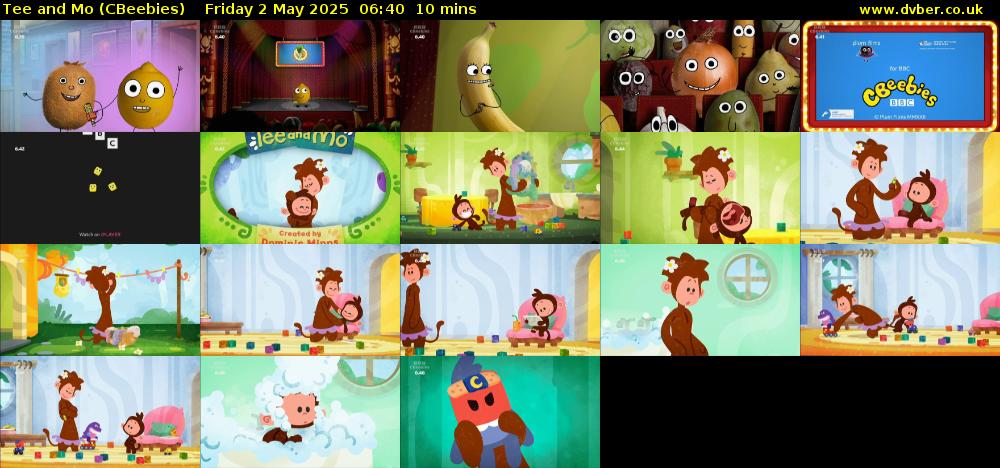 Tee and Mo (CBeebies) Friday 2 May 2025 06:40 - 06:50