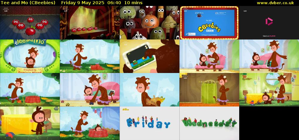 Tee and Mo (CBeebies) Friday 9 May 2025 06:40 - 06:50