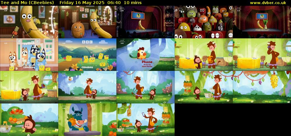 Tee and Mo (CBeebies) Friday 16 May 2025 06:40 - 06:50
