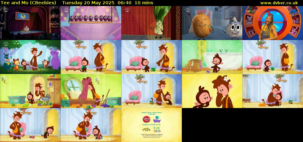 Tee and Mo (CBeebies) Tuesday 20 May 2025 06:40 - 06:50