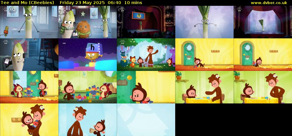 Tee and Mo (CBeebies) Friday 23 May 2025 06:40 - 06:50