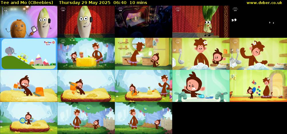 Tee and Mo (CBeebies) Thursday 29 May 2025 06:40 - 06:50