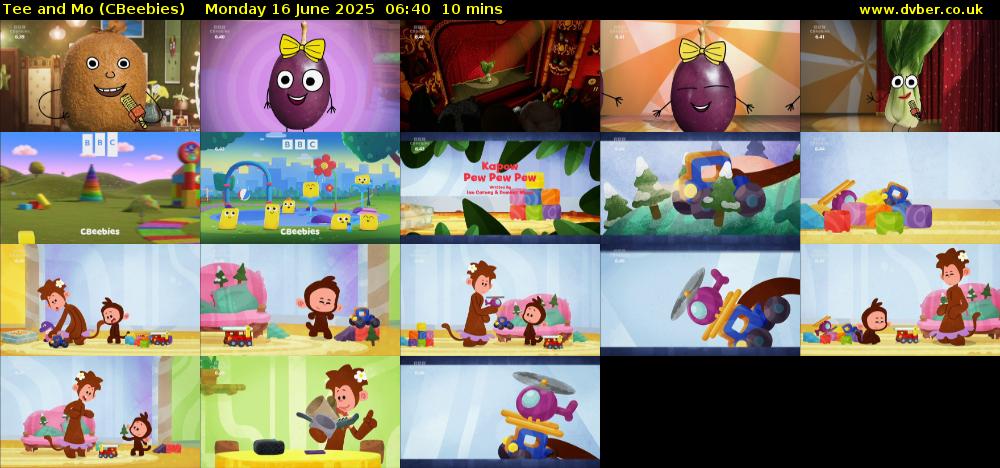 Tee and Mo (CBeebies) Monday 16 June 2025 06:40 - 06:50