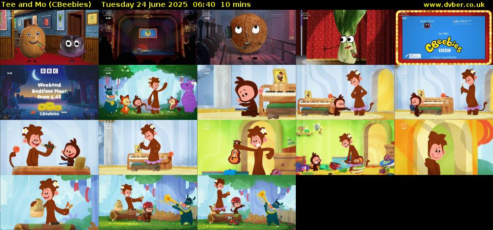 Tee and Mo (CBeebies) Tuesday 24 June 2025 06:40 - 06:50