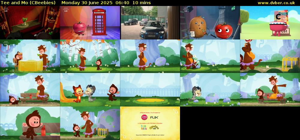 Tee and Mo (CBeebies) Monday 30 June 2025 06:40 - 06:50