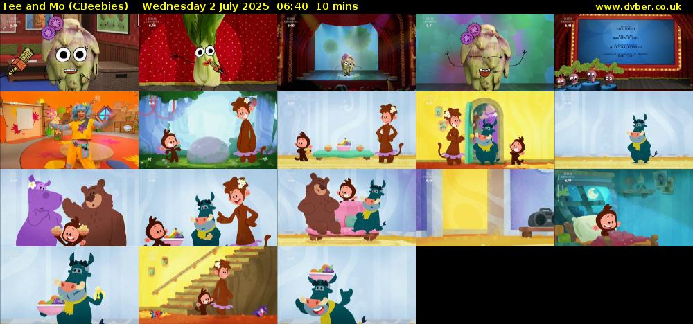 Tee and Mo (CBeebies) Wednesday 2 July 2025 06:40 - 06:50