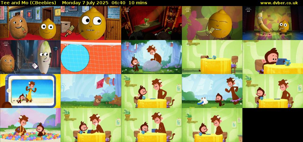 Tee and Mo (CBeebies) Monday 7 July 2025 06:40 - 06:50
