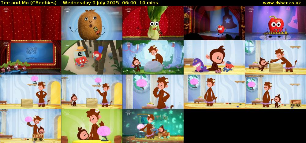 Tee and Mo (CBeebies) Wednesday 9 July 2025 06:40 - 06:50