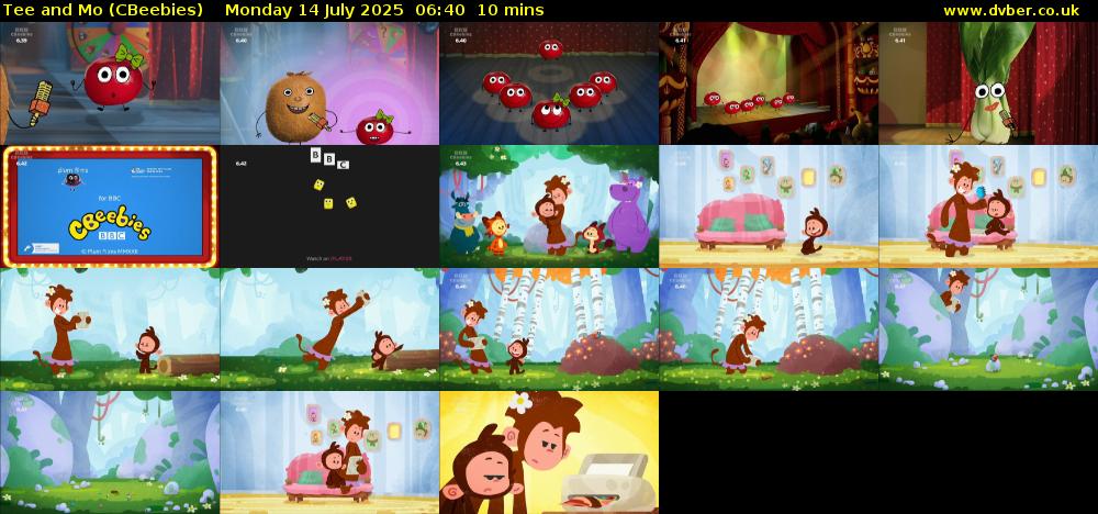 Tee and Mo (CBeebies) Monday 14 July 2025 06:40 - 06:50