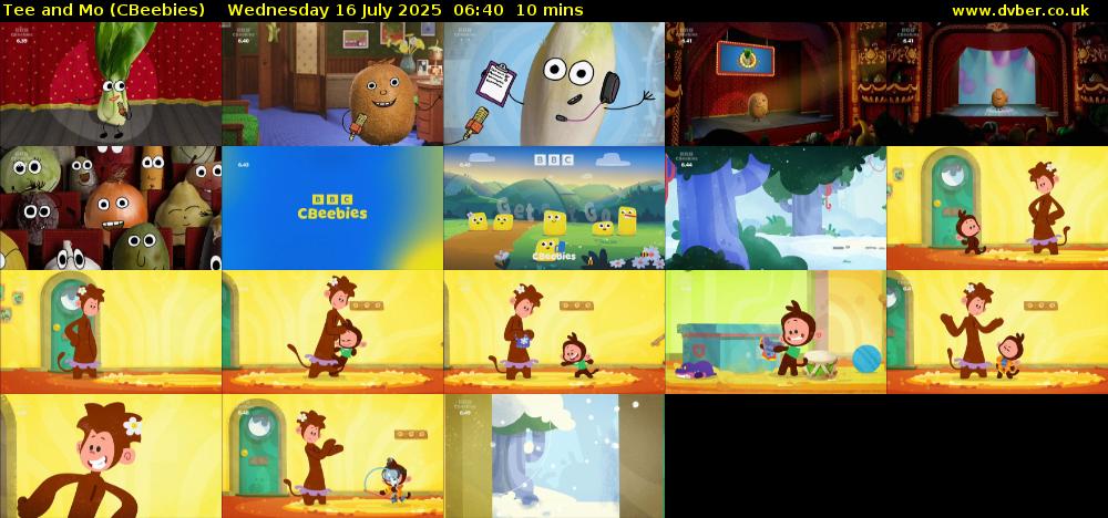 Tee and Mo (CBeebies) Wednesday 16 July 2025 06:40 - 06:50
