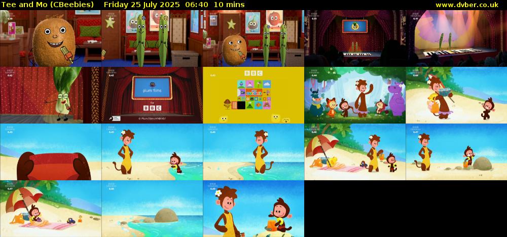 Tee and Mo (CBeebies) Friday 25 July 2025 06:40 - 06:50