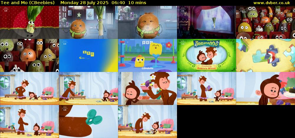 Tee and Mo (CBeebies) Monday 28 July 2025 06:40 - 06:50