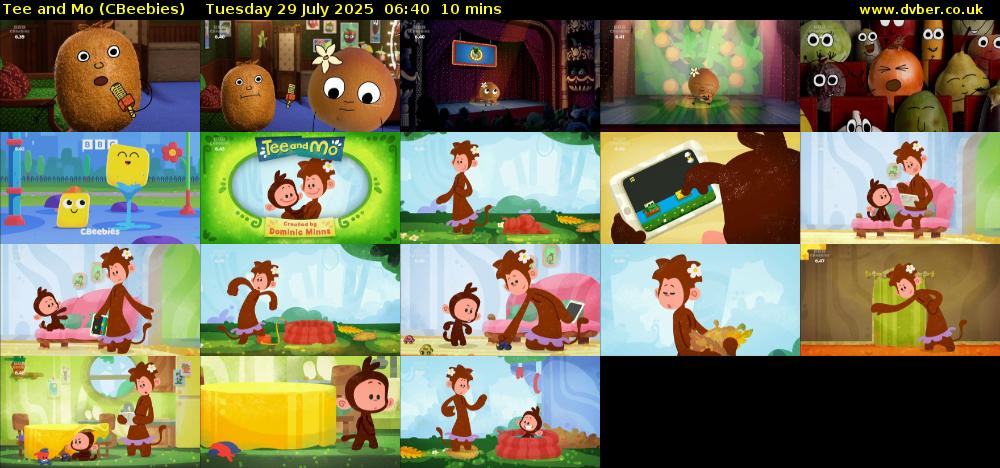 Tee and Mo (CBeebies) Tuesday 29 July 2025 06:40 - 06:50