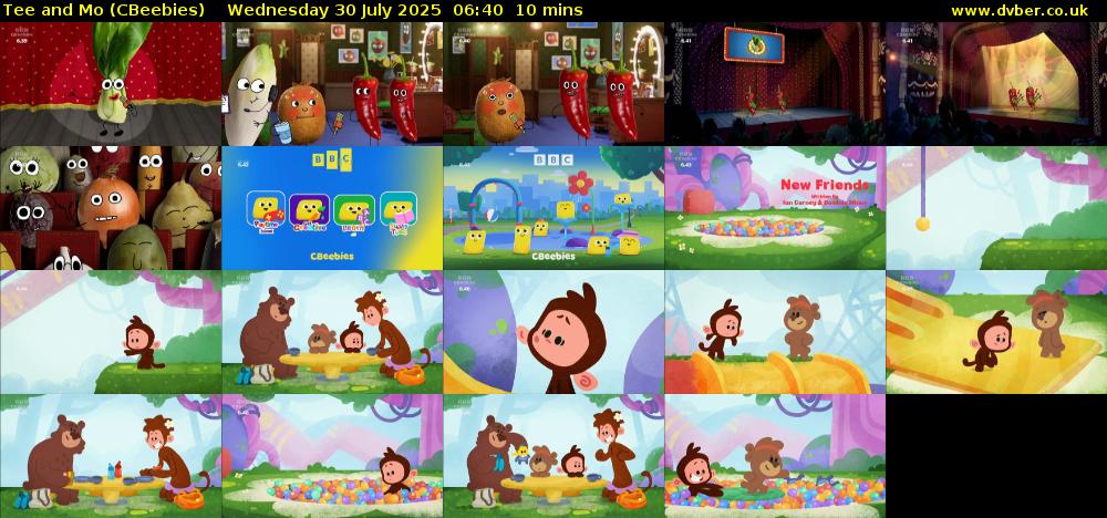 Tee and Mo (CBeebies) Wednesday 30 July 2025 06:40 - 06:50