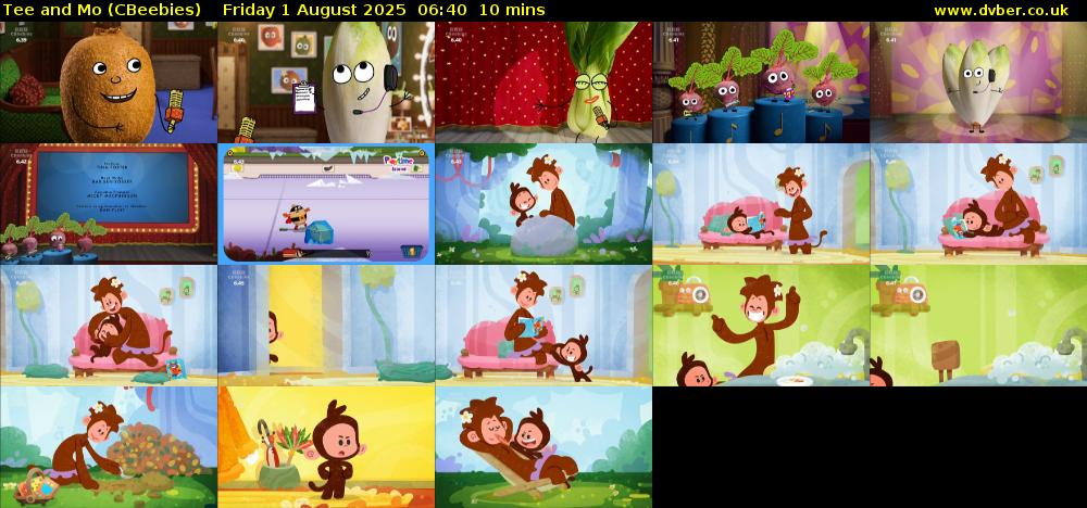 Tee and Mo (CBeebies) Friday 1 August 2025 06:40 - 06:50