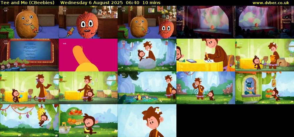 Tee and Mo (CBeebies) Wednesday 6 August 2025 06:40 - 06:50