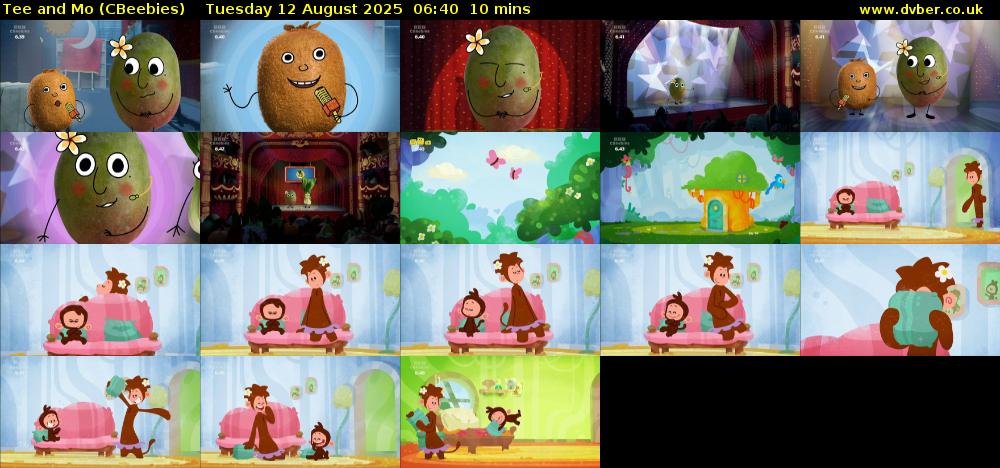 Tee and Mo (CBeebies) Tuesday 12 August 2025 06:40 - 06:50