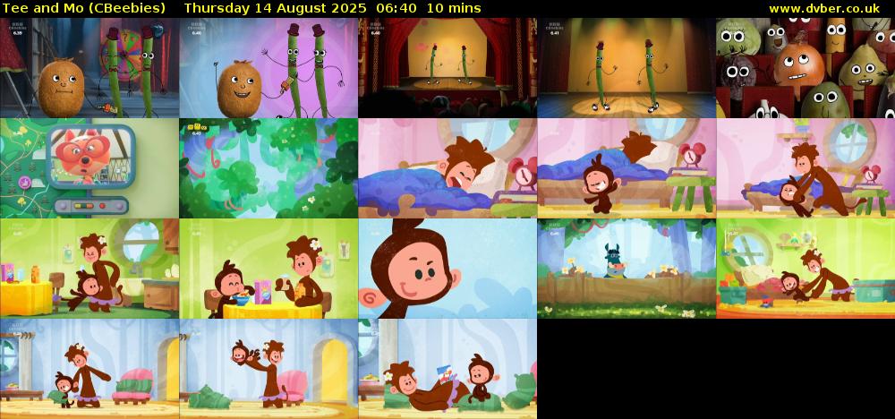 Tee and Mo (CBeebies) Thursday 14 August 2025 06:40 - 06:50