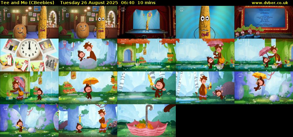 Tee and Mo (CBeebies) Tuesday 26 August 2025 06:40 - 06:50