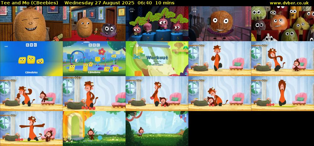 Tee and Mo (CBeebies) Wednesday 27 August 2025 06:40 - 06:50