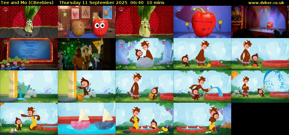 Tee and Mo (CBeebies) Thursday 11 September 2025 06:40 - 06:50