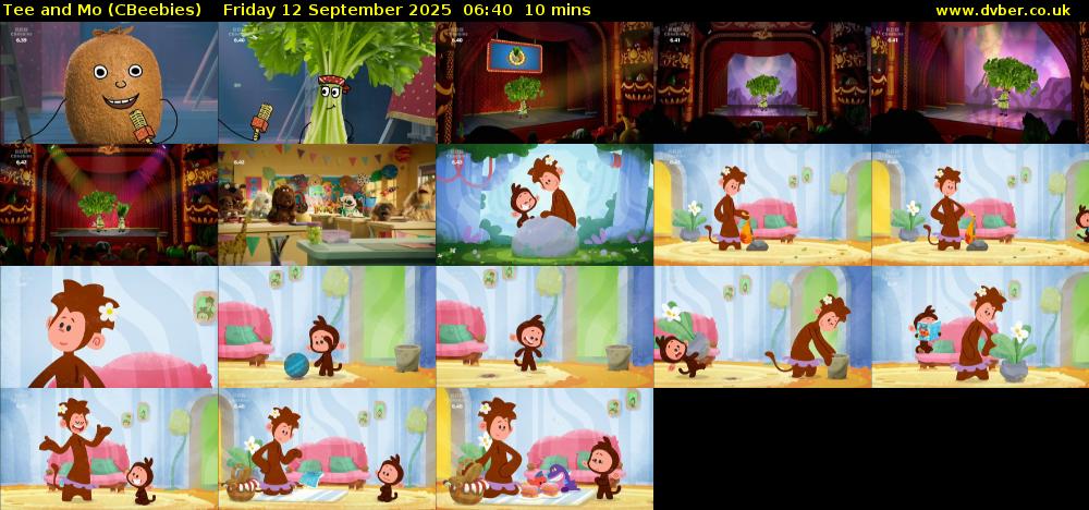 Tee and Mo (CBeebies) Friday 12 September 2025 06:40 - 06:50