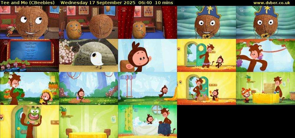 Tee and Mo (CBeebies) Wednesday 17 September 2025 06:40 - 06:50