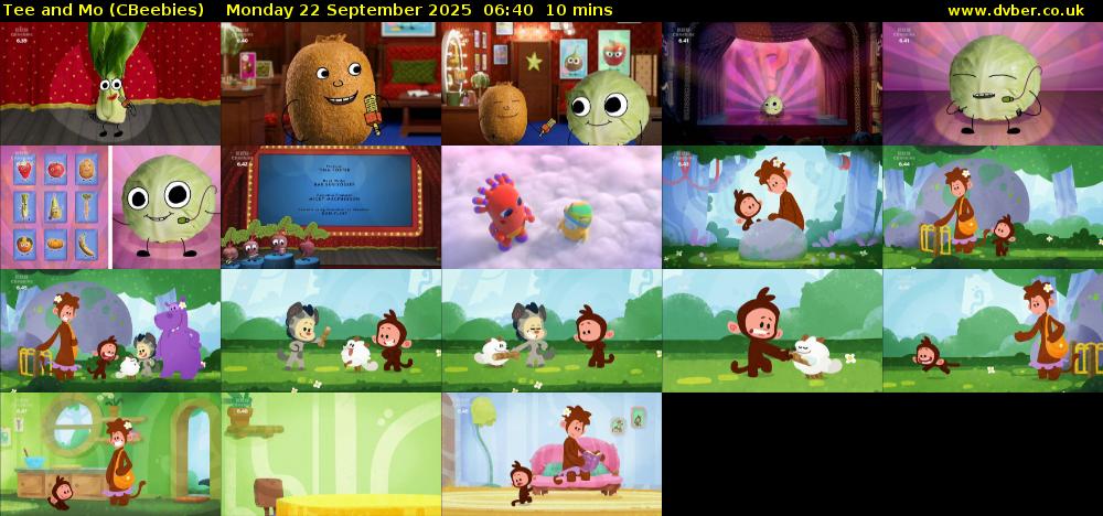 Tee and Mo (CBeebies) Monday 22 September 2025 06:40 - 06:50