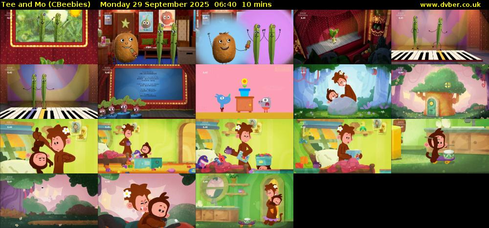 Tee and Mo (CBeebies) Monday 29 September 2025 06:40 - 06:50