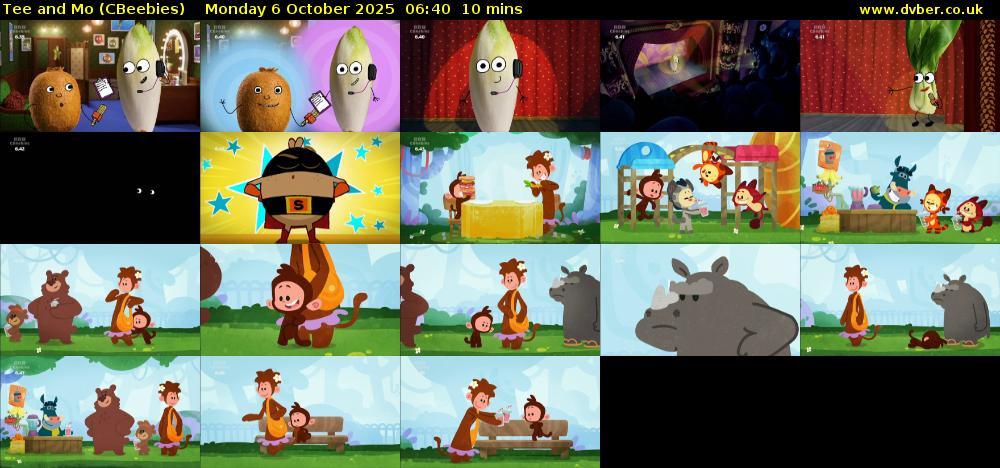 Tee and Mo (CBeebies) Monday 6 October 2025 06:40 - 06:50