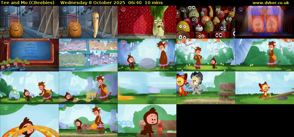 Tee and Mo (CBeebies) Wednesday 8 October 2025 06:40 - 06:50