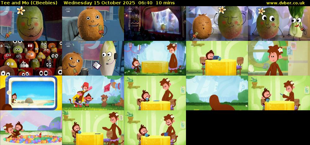 Tee and Mo (CBeebies) Wednesday 15 October 2025 06:40 - 06:50