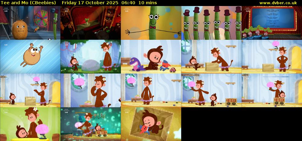 Tee and Mo (CBeebies) Friday 17 October 2025 06:40 - 06:50