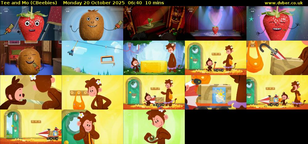 Tee and Mo (CBeebies) Monday 20 October 2025 06:40 - 06:50