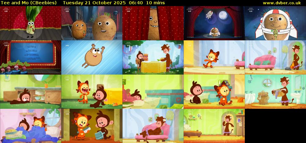 Tee and Mo (CBeebies) Tuesday 21 October 2025 06:40 - 06:50