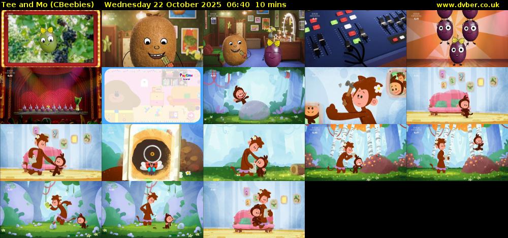 Tee and Mo (CBeebies) Wednesday 22 October 2025 06:40 - 06:50