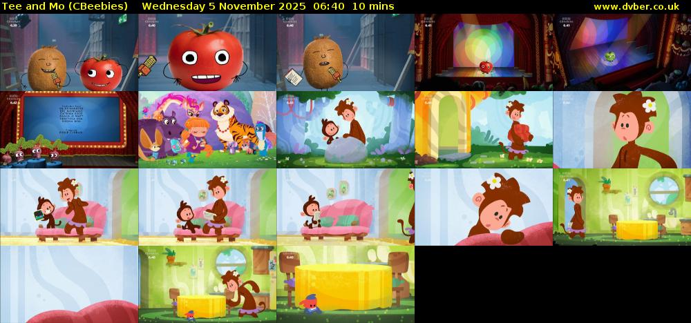 Tee and Mo (CBeebies) Wednesday 5 November 2025 06:40 - 06:50