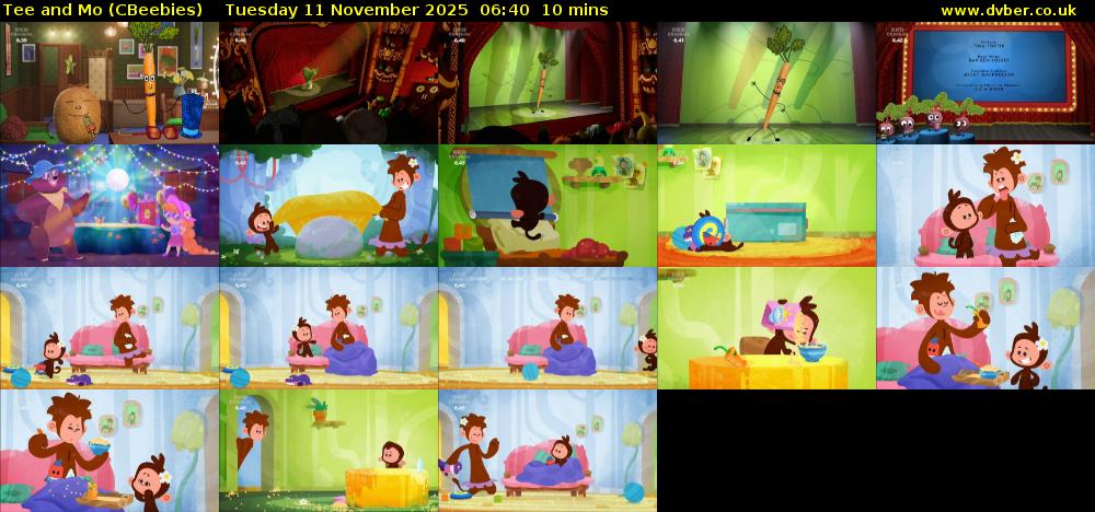 Tee and Mo (CBeebies) Tuesday 11 November 2025 06:40 - 06:50